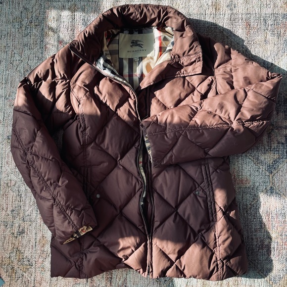 Burberry Brown Quilted Puffer Jacket - Picture 5 of 9